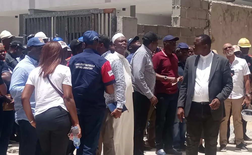 Sanwo-Olu inspects Banana Island building collapse