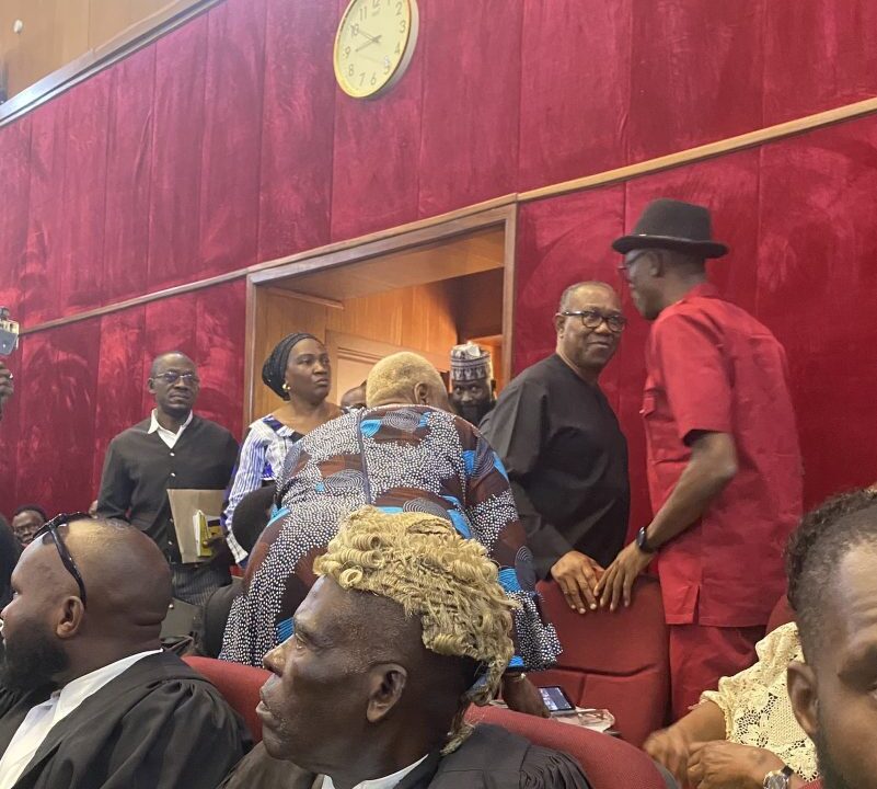 Breaking: Lamidi Apapa, Peter Obi, faction leader of Labour Party storm tribunal