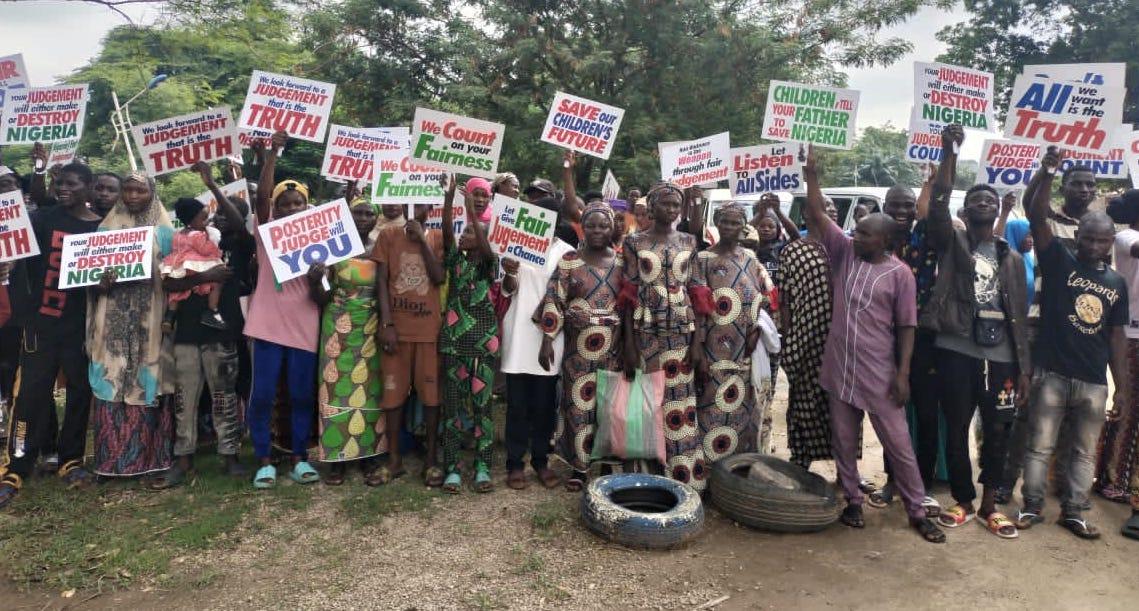 Presidential Tribunal: Activists protest in Abuja, warn against ‘unfair’ verdict