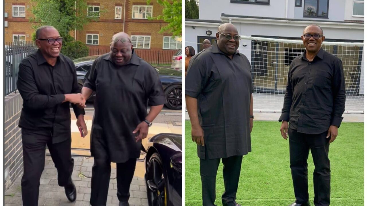 Peter Obi Visits Dele Momodu At His London Residence (Video)