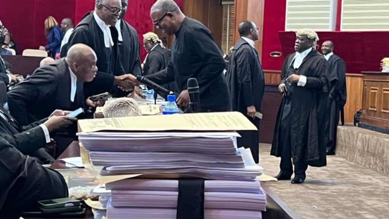 Peter Obi arrives at Presidential Election Tribunal in Abuja [PHOTOS]