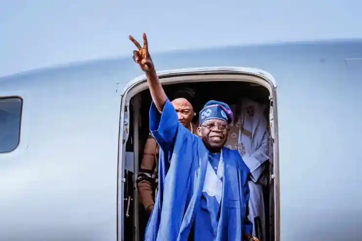 Nigeria’s President-elect, Bola Tinubu, left for Europe on working visit