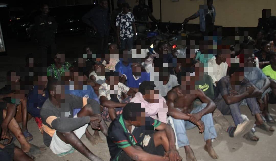 Police arrest 90 suspects in Lagos midnight raid