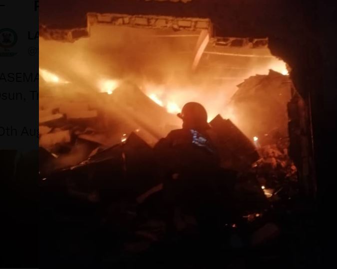 Fire guts LG Electronics store in Lagos, destroys goods